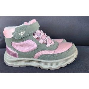 OshKosh B'Gosh Girl's Adak Fashion Boot Size 12 M Toddler Hiking PINK Gray Strap